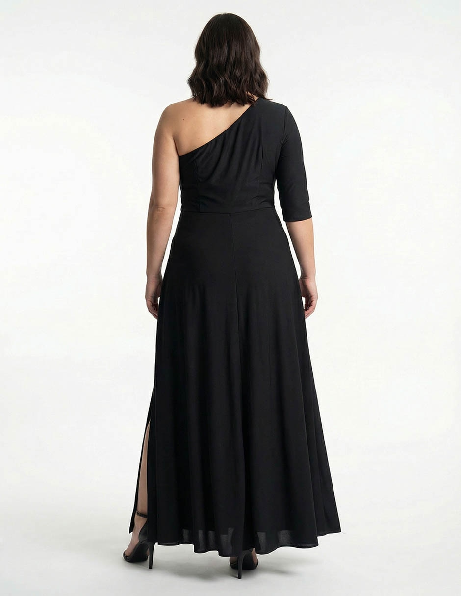 Vestido maxi de fiesta escote medio 2