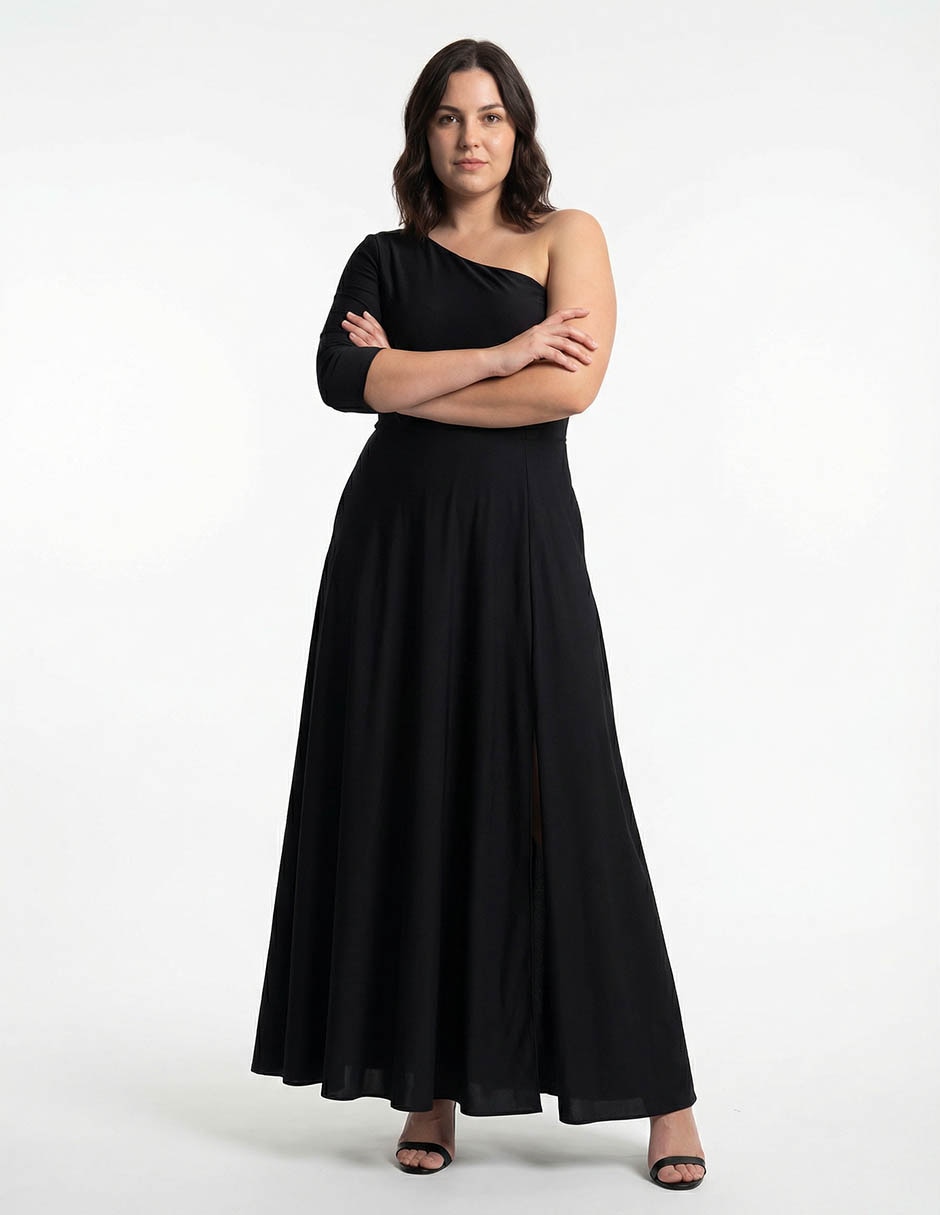 Vestido maxi de fiesta escote medio 3