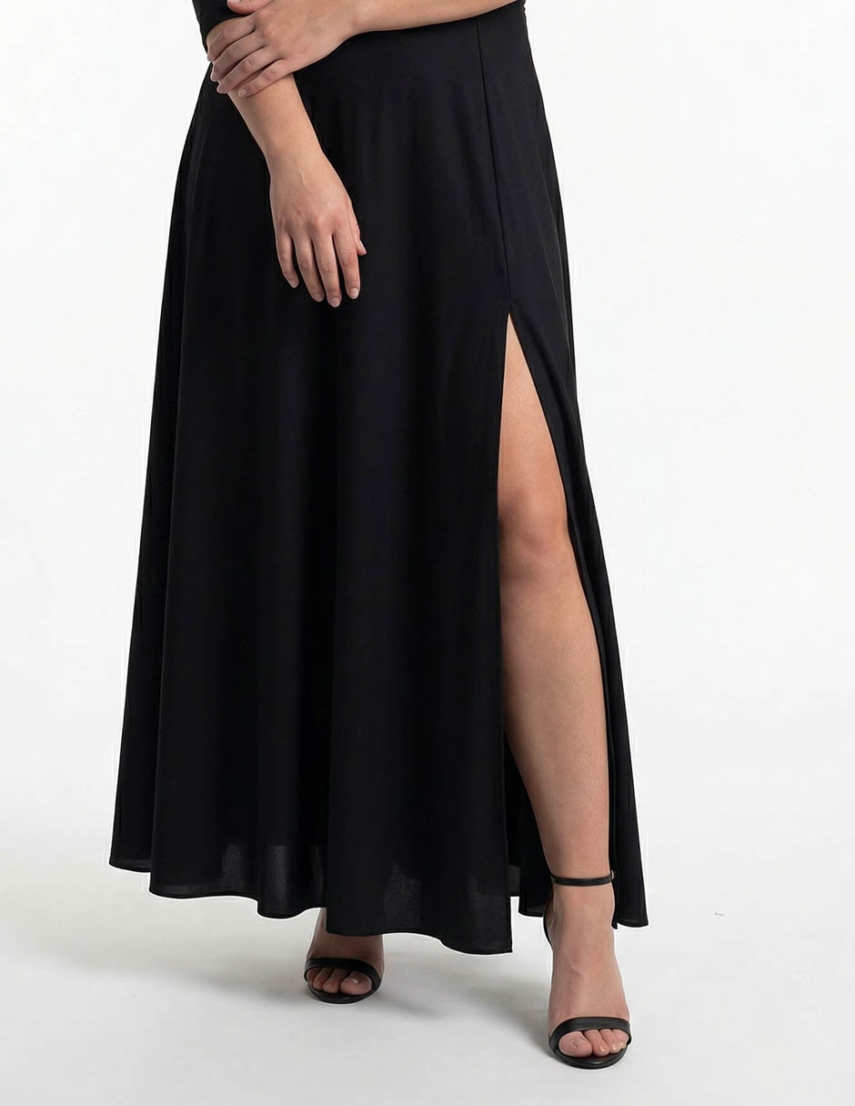 Vestido maxi de fiesta escote medio 6