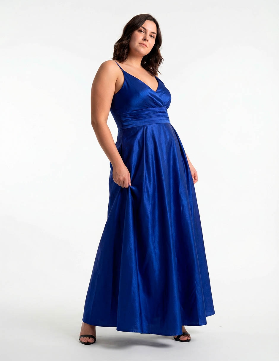 Vestido maxi de fiesta escote V 3