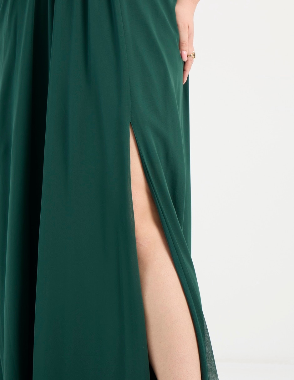 Vestido maxi fiesta escote V 5
