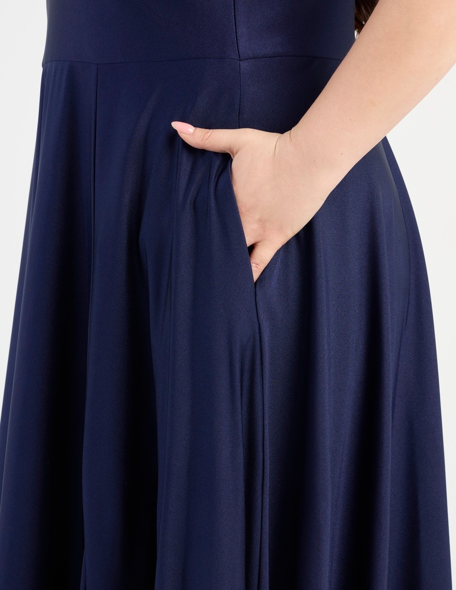 Vestido maxi de fiesta escote V 5