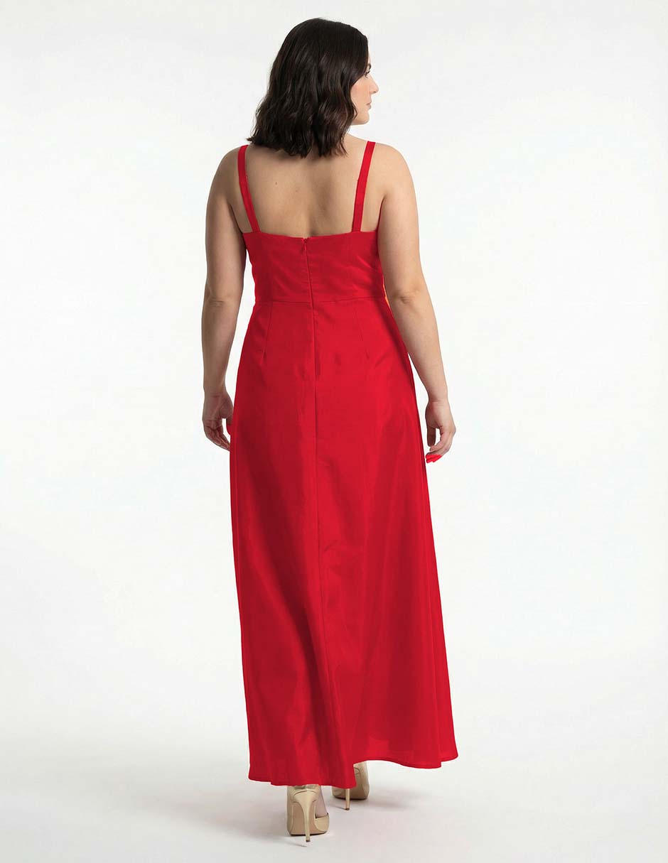 Vestido maxi de fiesta escote corazón 4