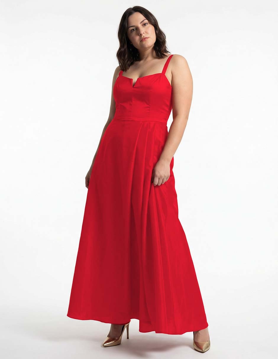 Vestido maxi de fiesta escote corazón 5