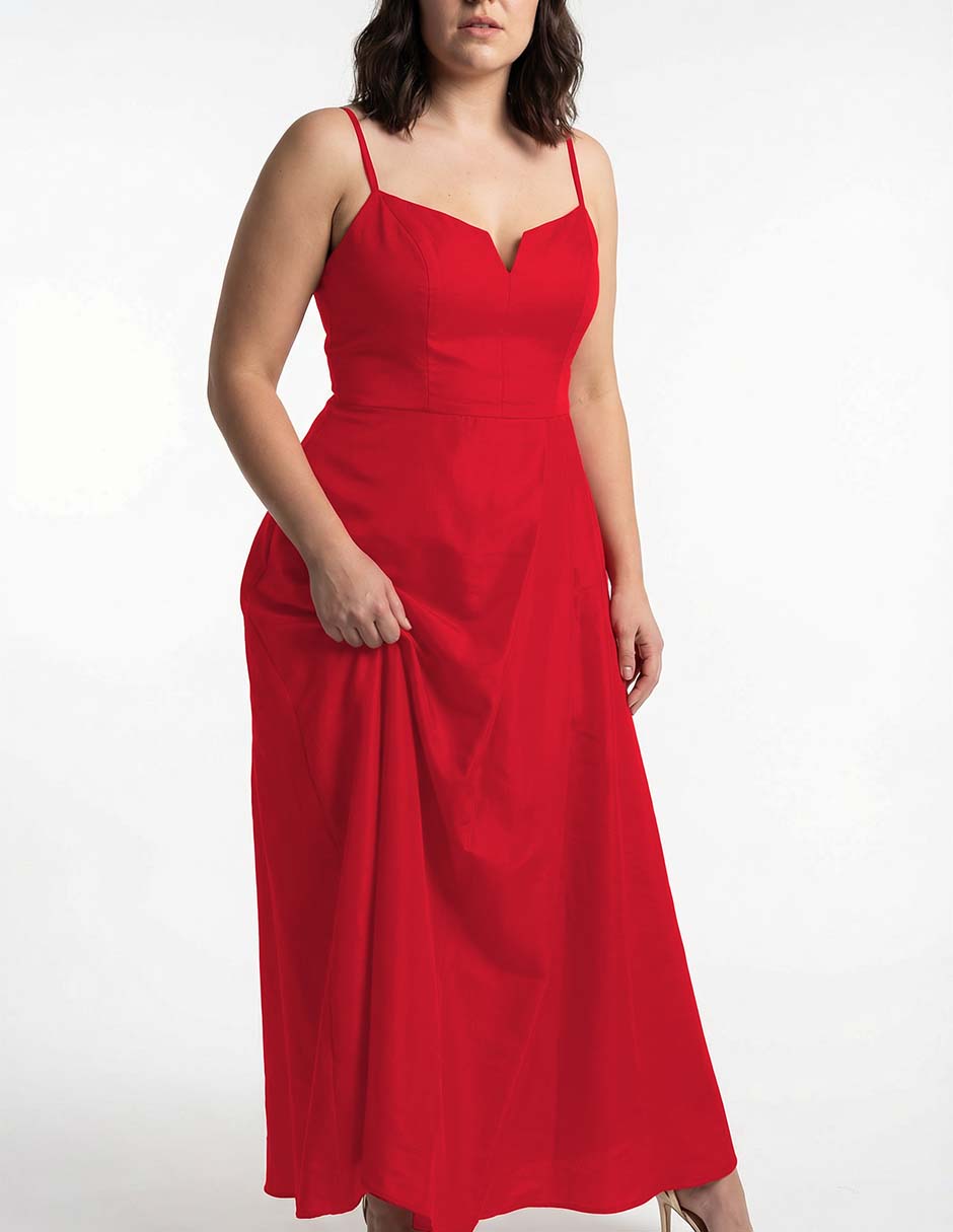 Vestido maxi de fiesta escote corazón 6