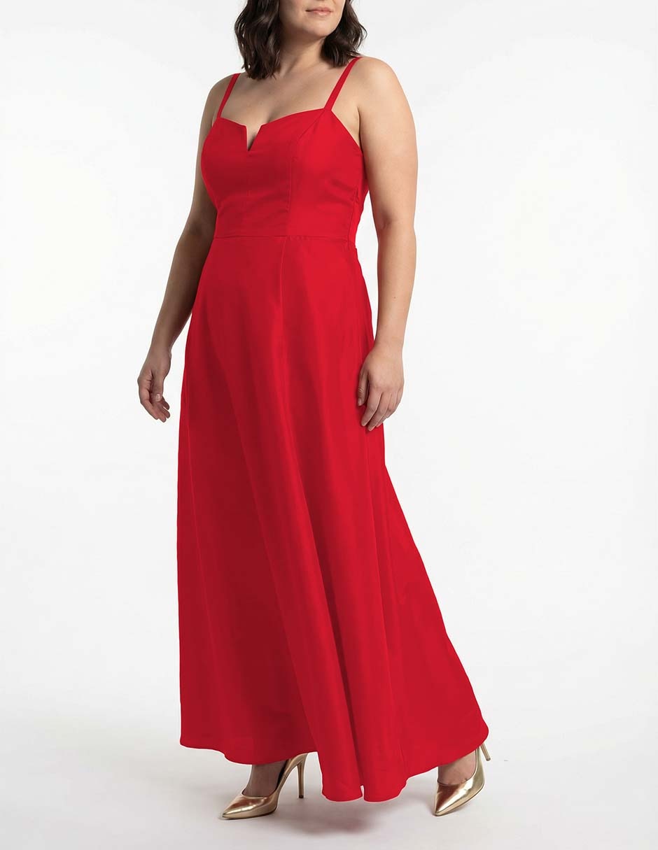 Vestido maxi de fiesta escote corazón 7