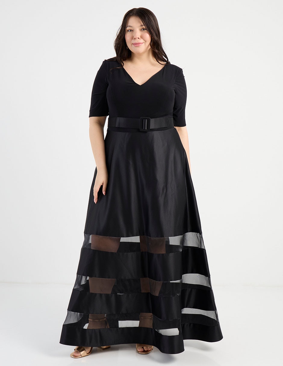 Vestido maxi de fiesta escote V 3