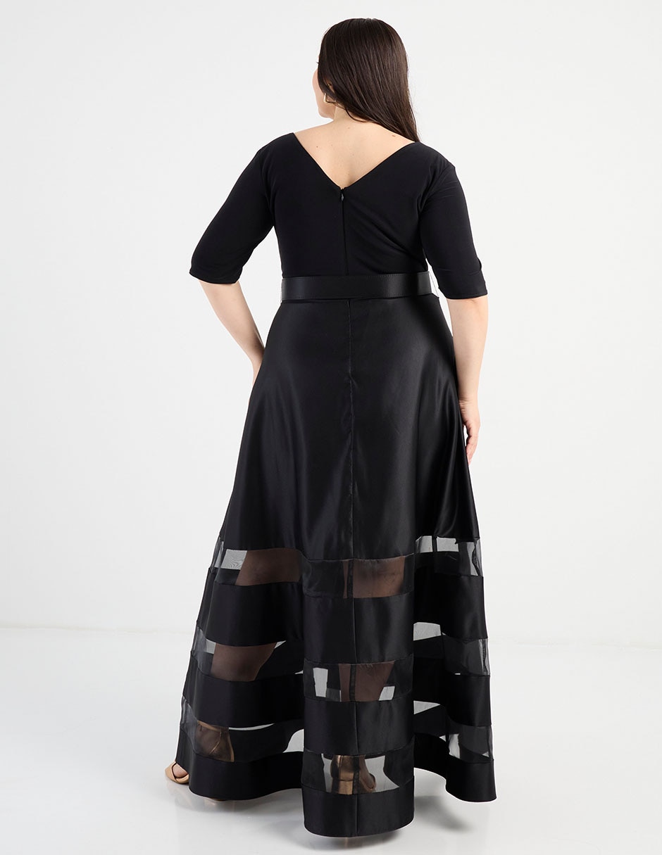 Vestido maxi de fiesta escote V 6