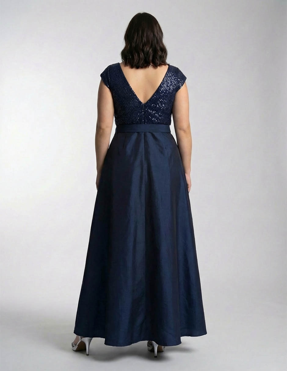 Vestido maxi de fiesta escote V 2