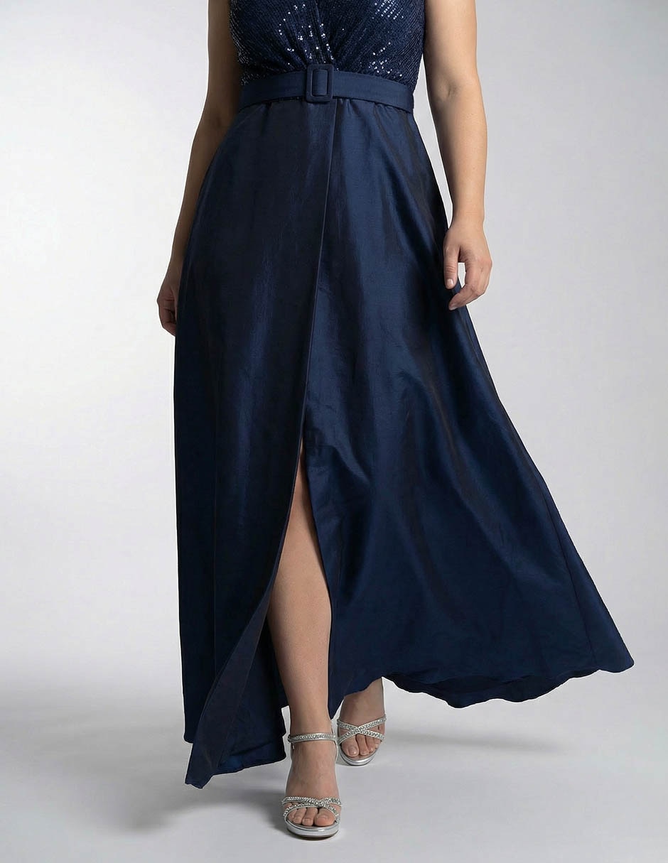 Vestido maxi de fiesta escote V 5