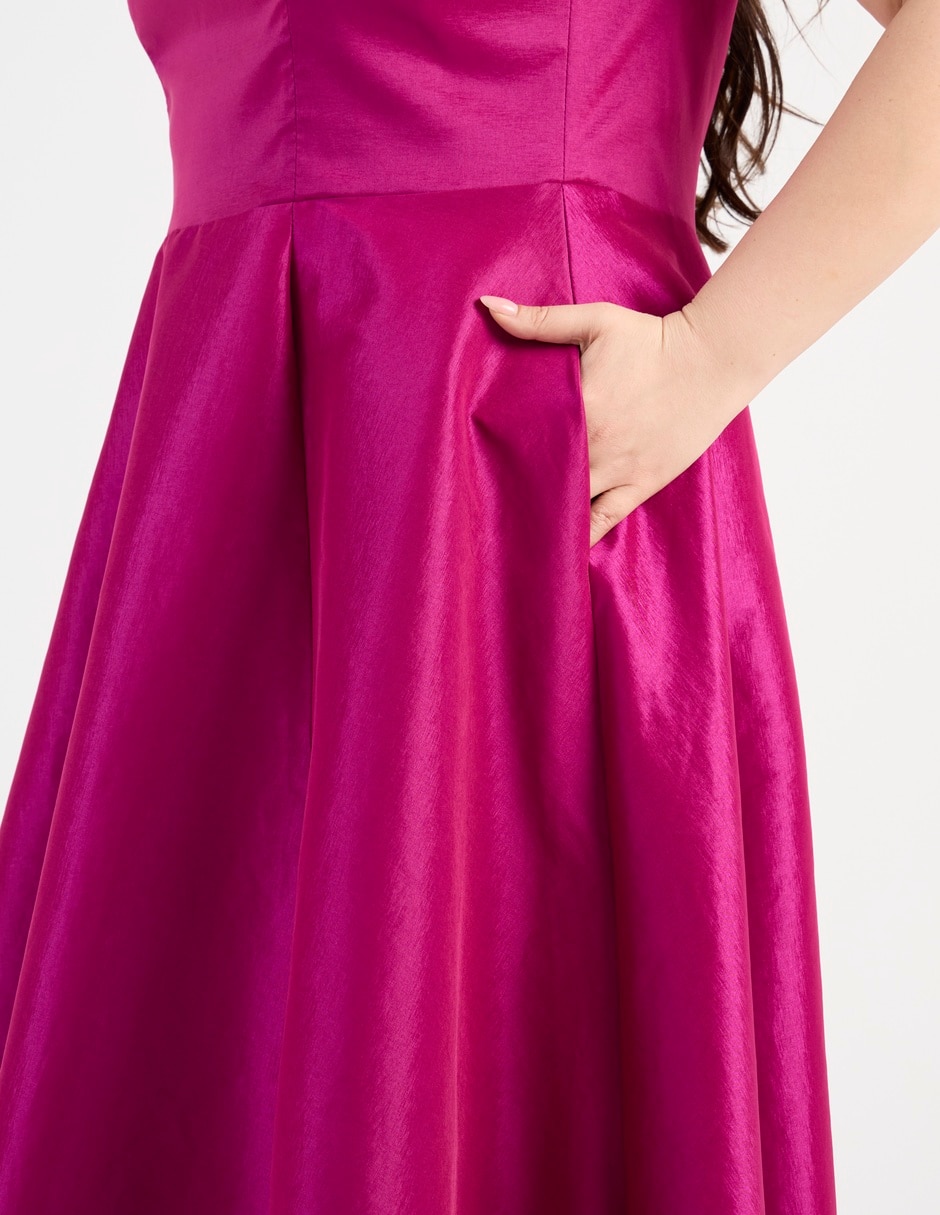 Vestido maxi de fiesta escote bardot 6