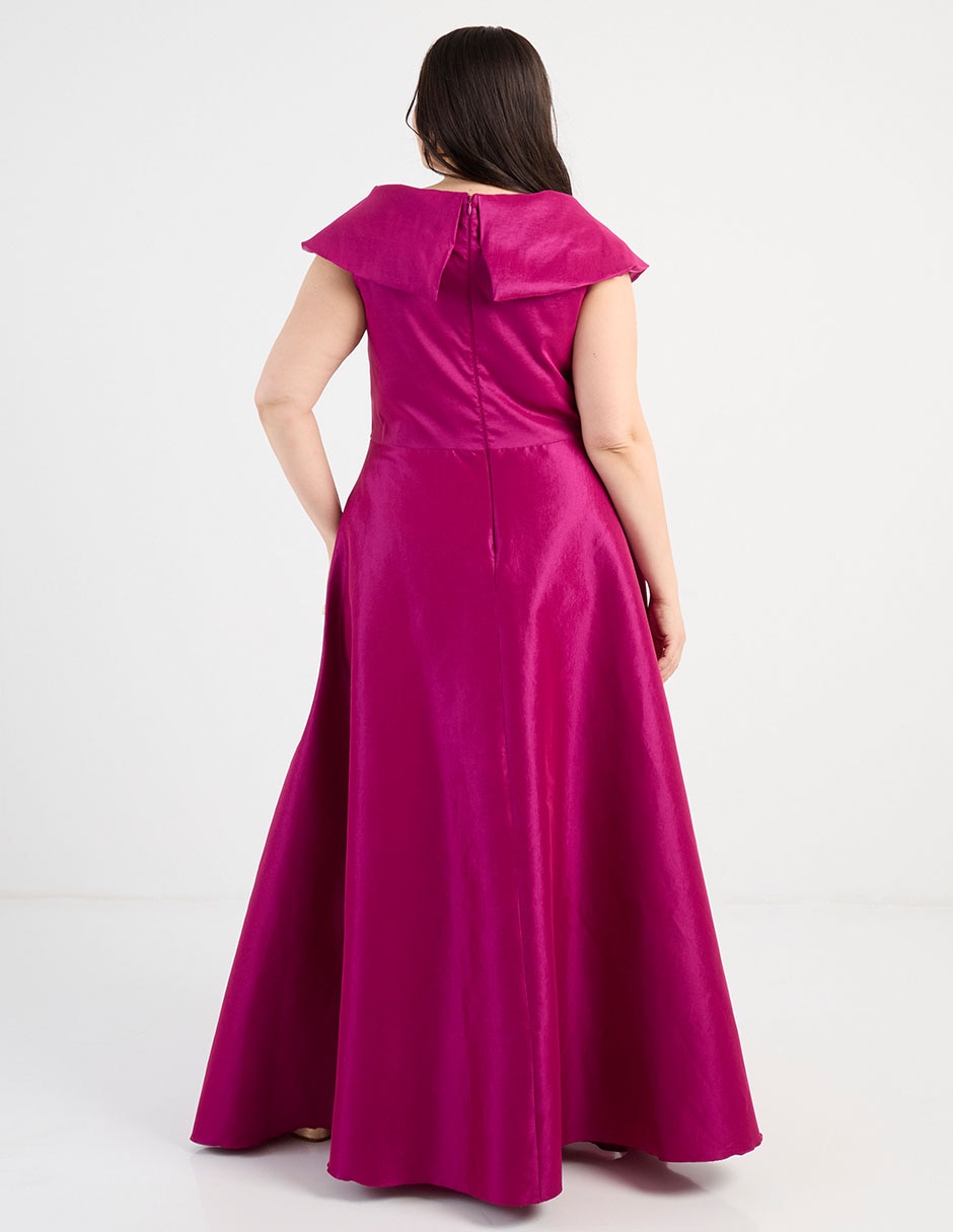 Vestido maxi de fiesta escote bardot 7