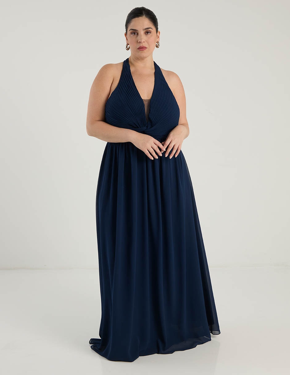 Vestido maxi de fiesta escote profundo Vestido maxi de fiesta escote profundo