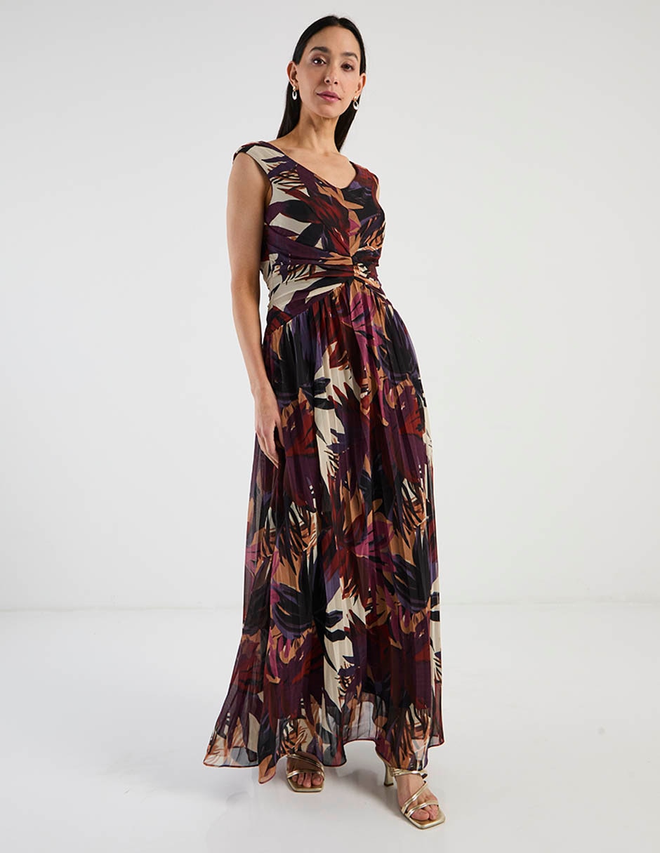 Vestido largo fiesta escote V 3