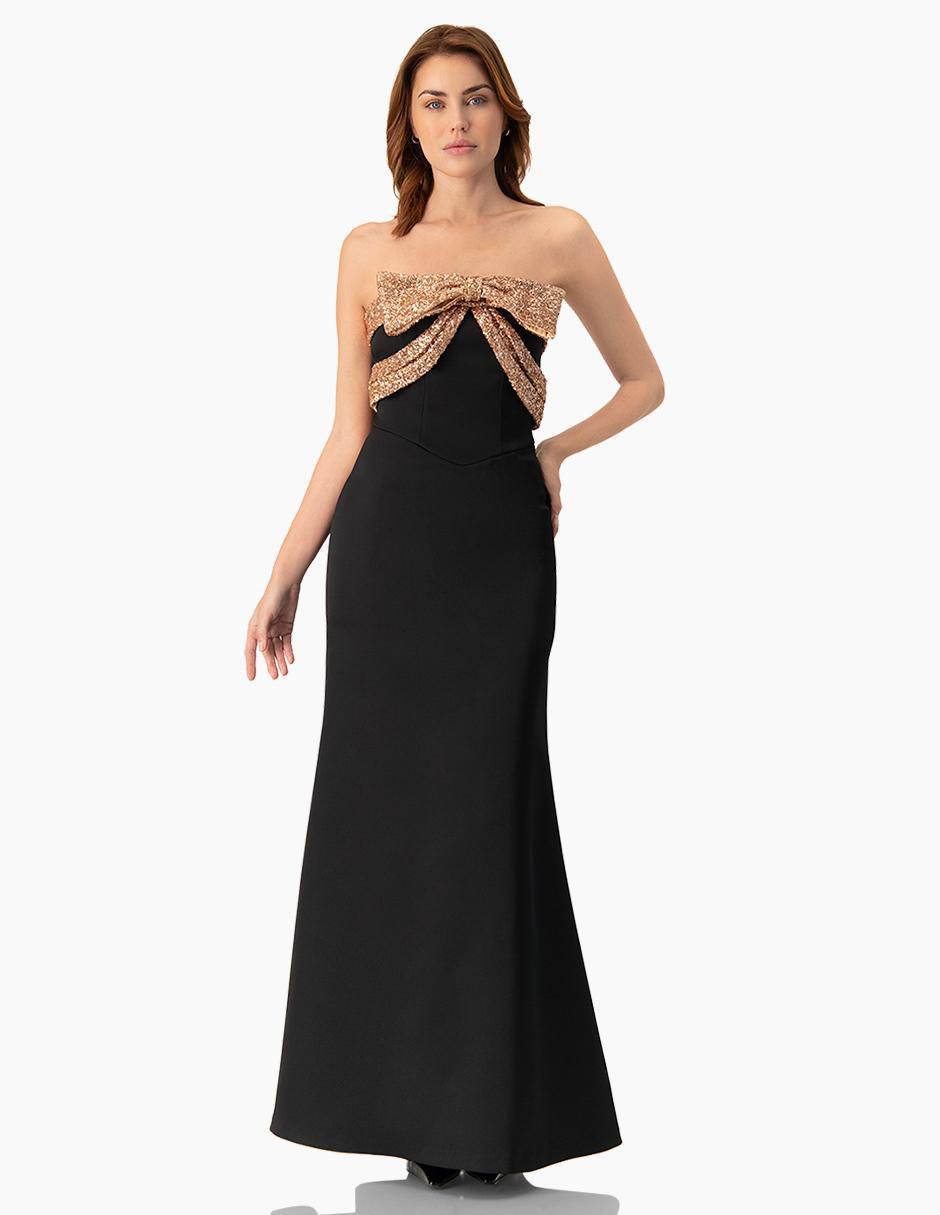 Vestido largo de fiesta escote cuadrado Vestido largo de fiesta escote cuadrado