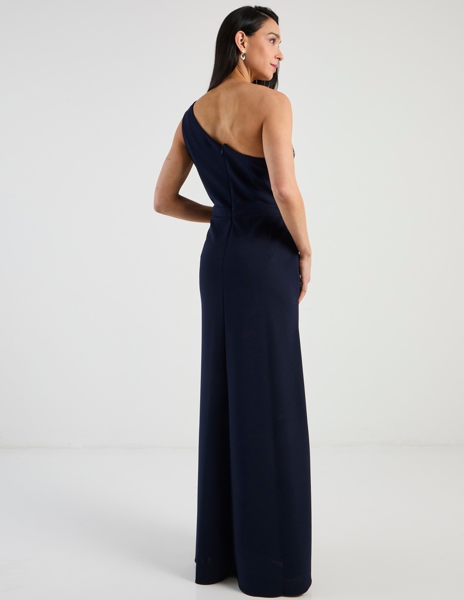 Vestido maxi de fiesta escote asimétrico 7