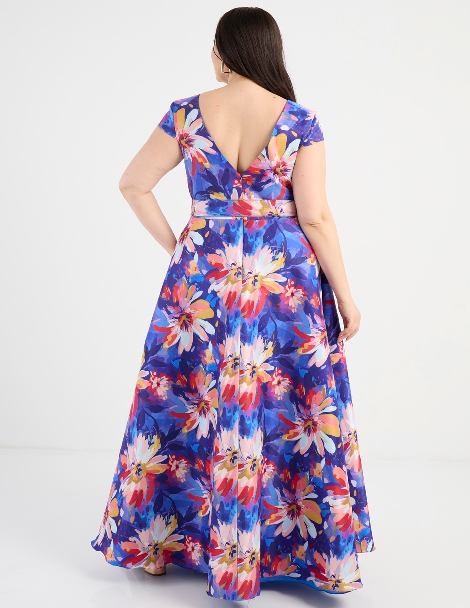 Vestido maxi de fiesta escote V 6