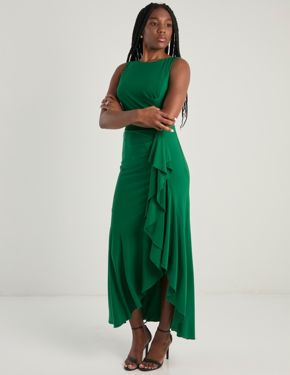 Vestido crop de fiesta escote redondo 2