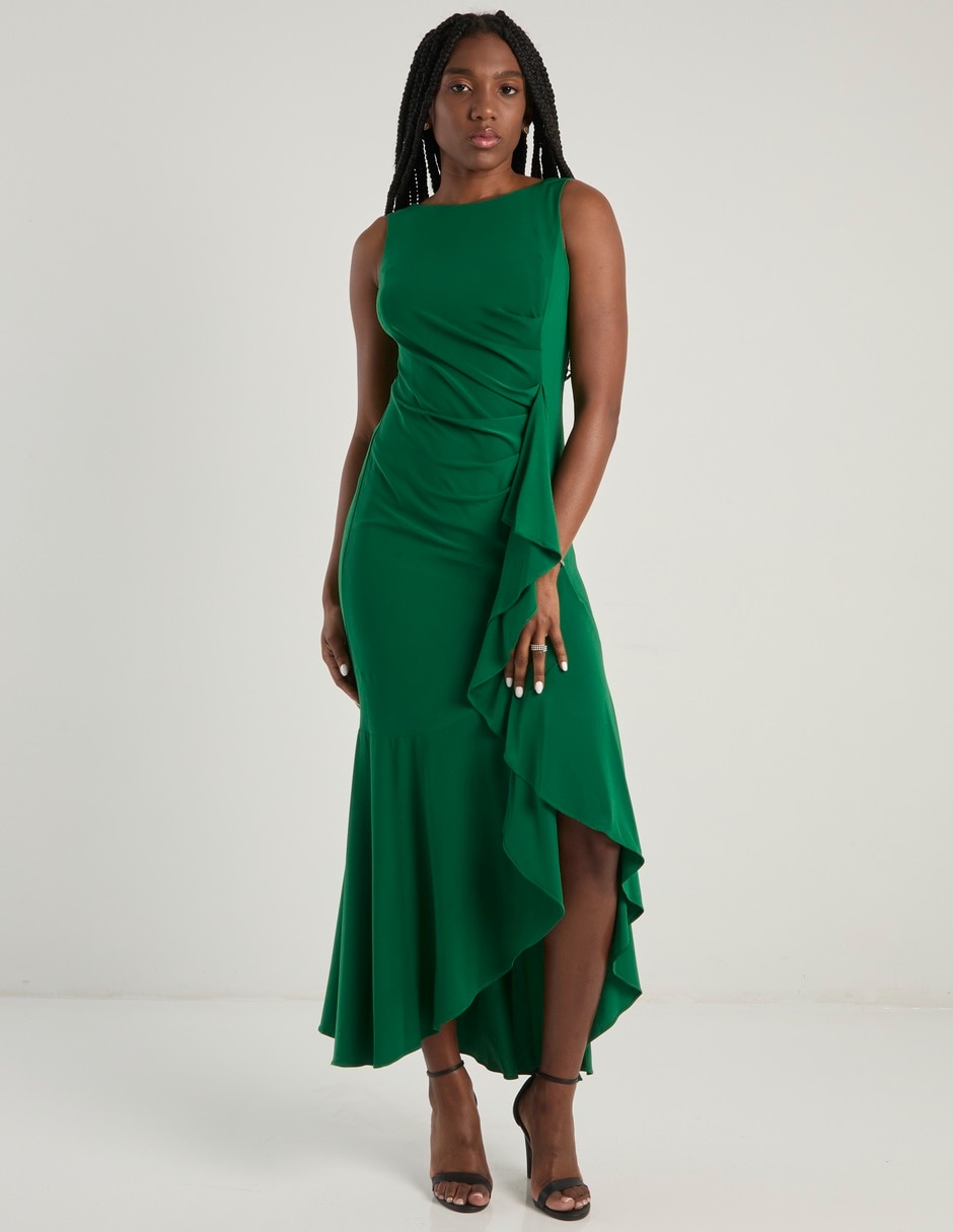Vestido crop de fiesta escote redondo 3