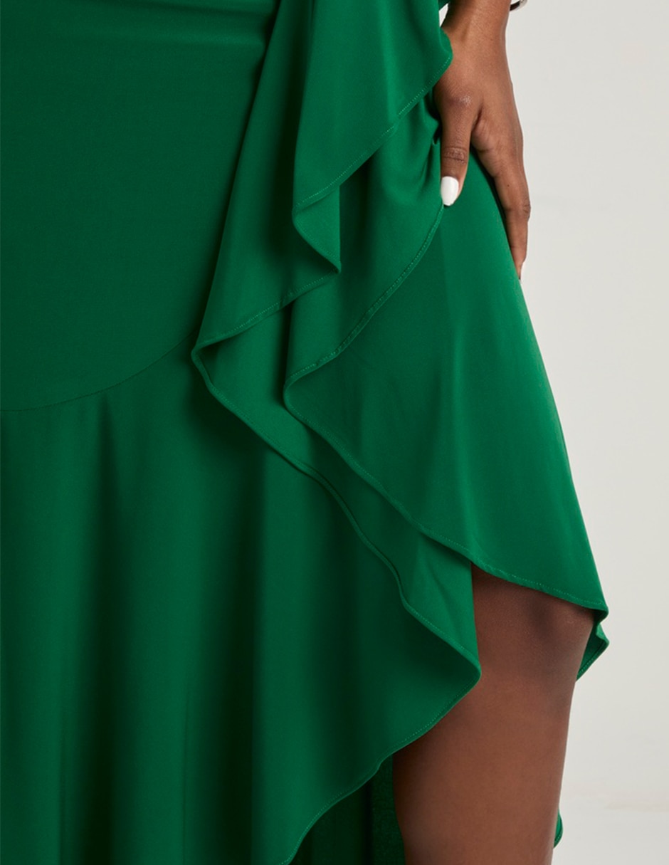 Vestido crop de fiesta escote redondo 5