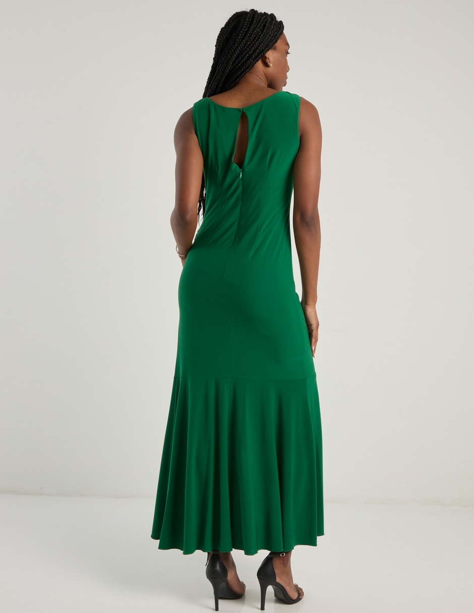 Vestido crop de fiesta escote redondo 6