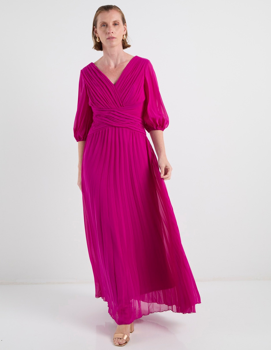 Vestido largo de fiesta escote V 3