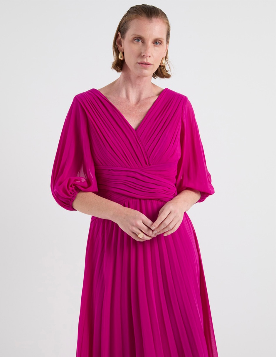 Vestido largo de fiesta escote V 4