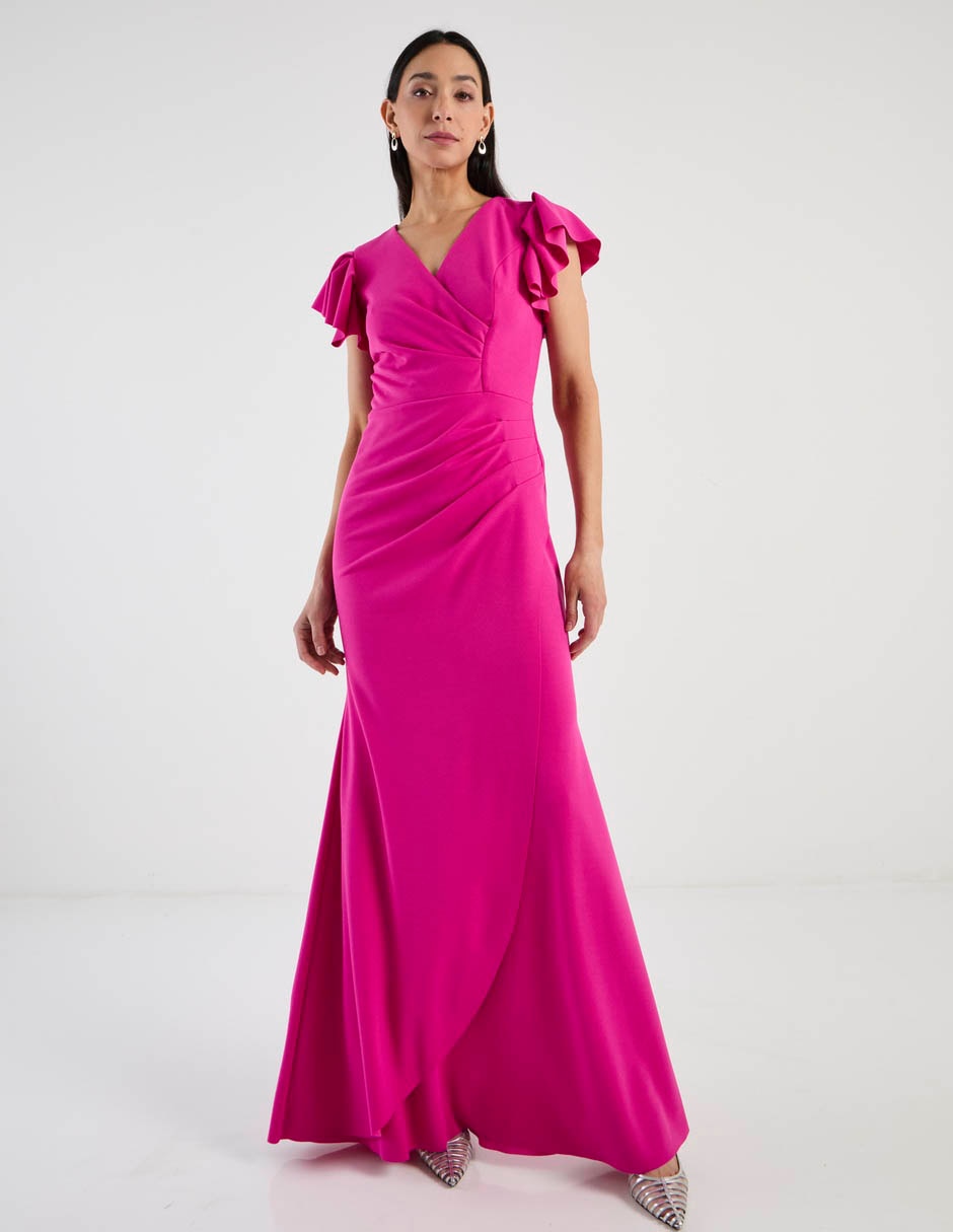 Vestido maxi de fiesta escote V 3