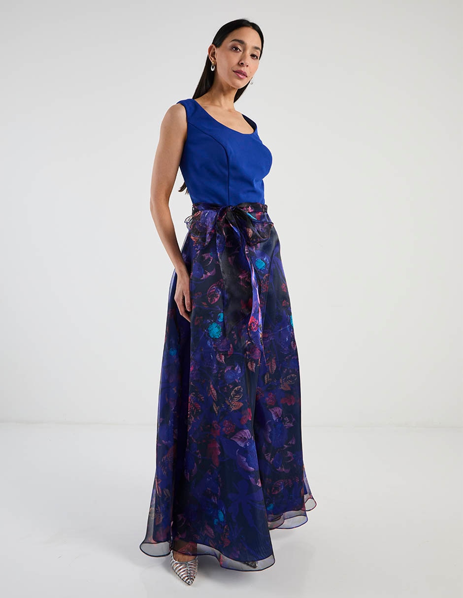 Vestido maxi de fiesta escote medio 2