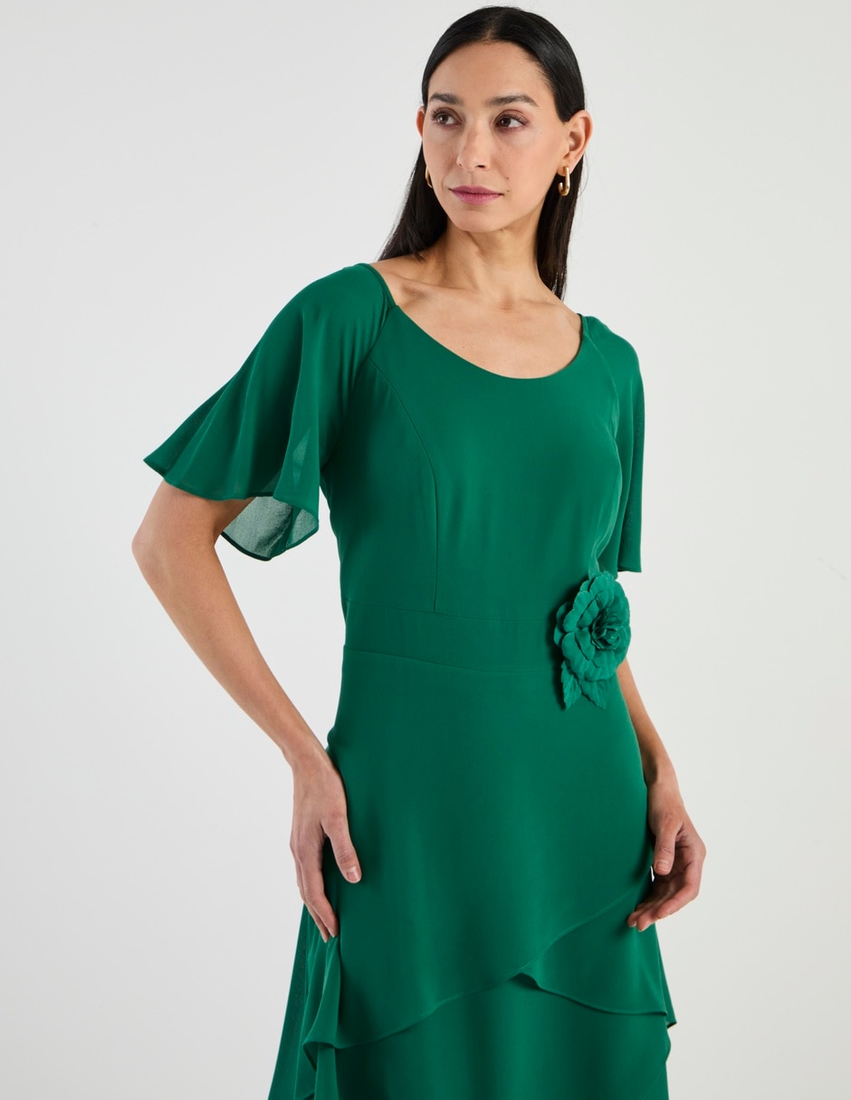 Vestido maxi de fiesta escote redondo 4