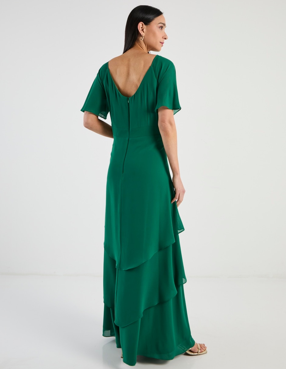 Vestido maxi de fiesta escote redondo 7