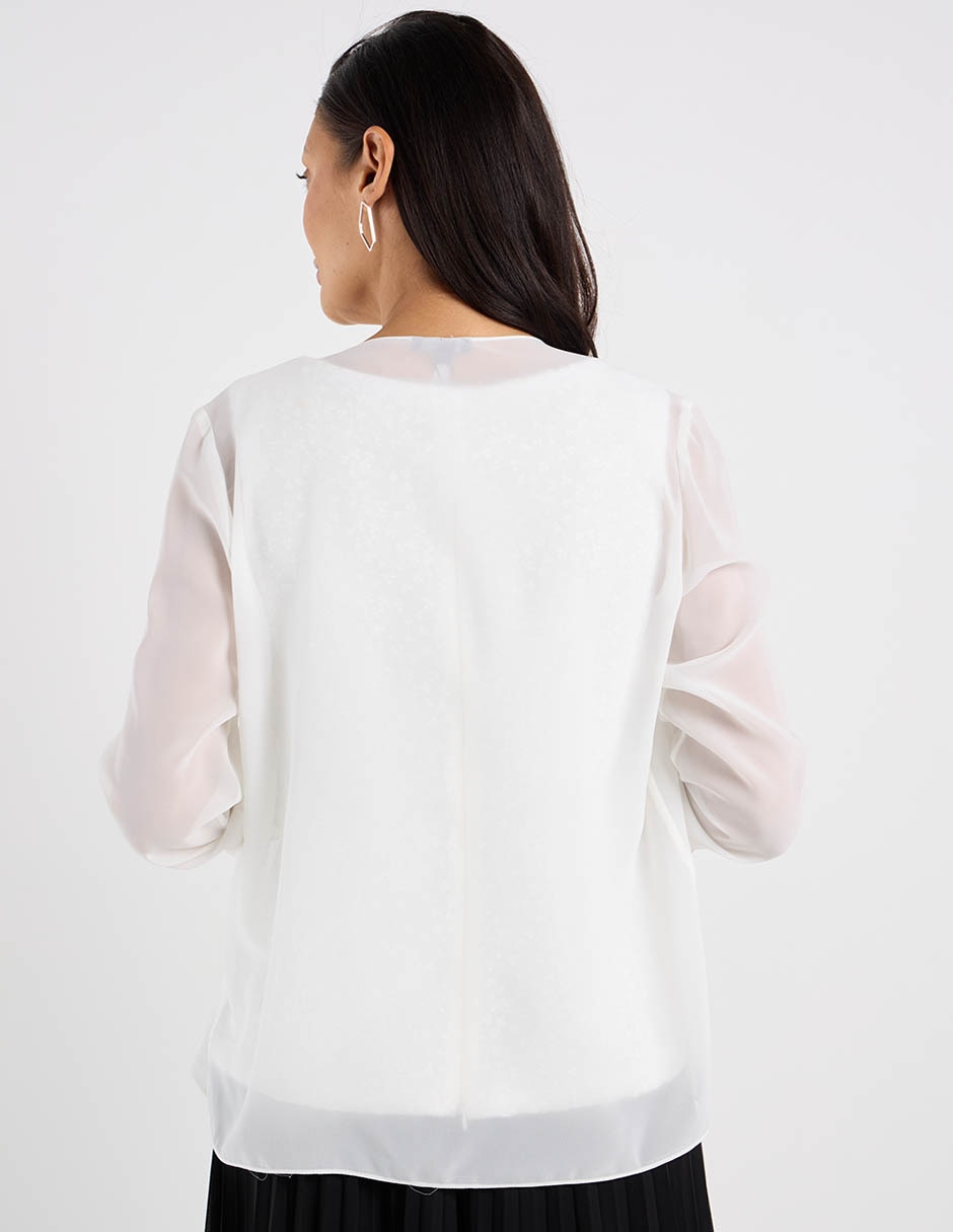 Blusa manga larga para mujer 7
