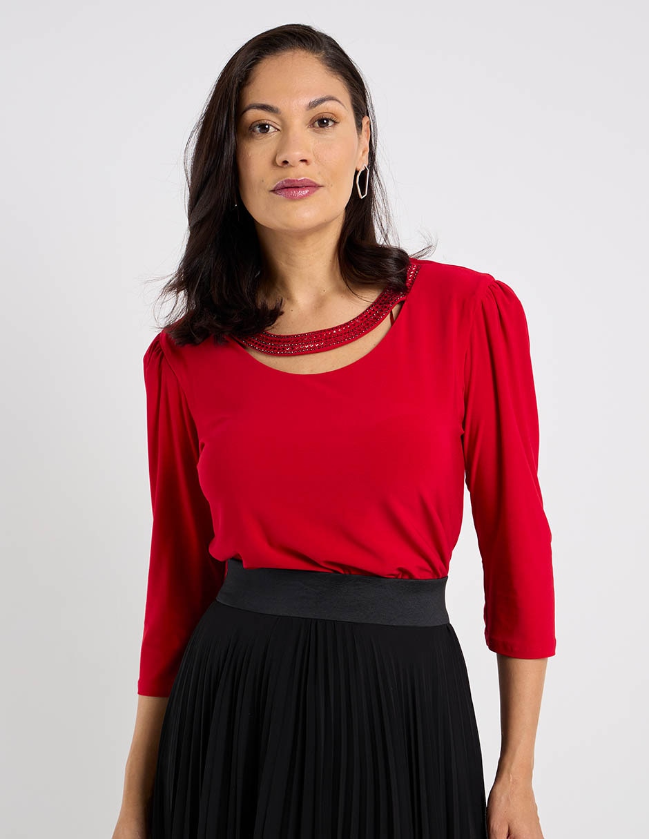 Blusa manga 3/4 para mujer
