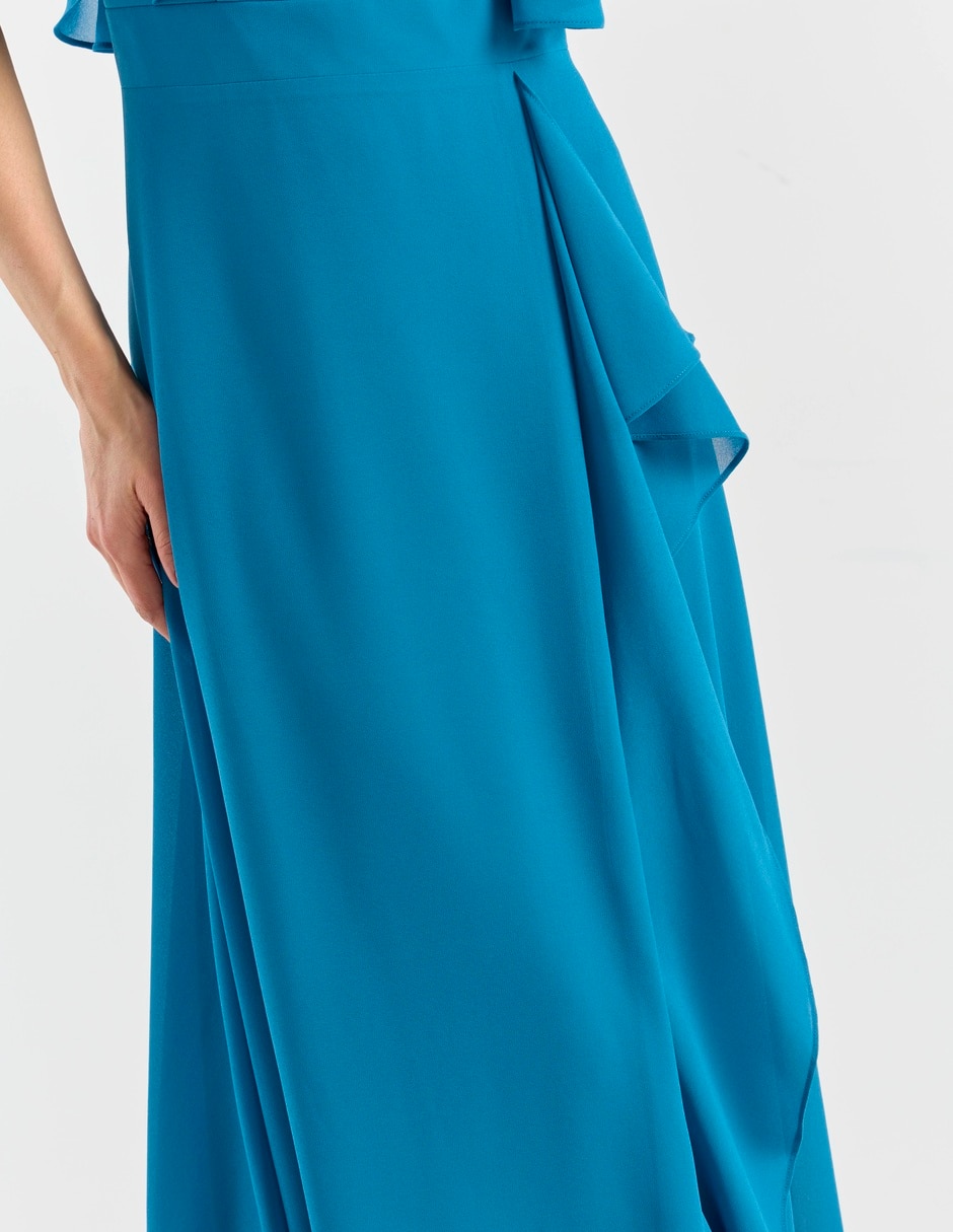 Vestido largo de fiesta escote v 5