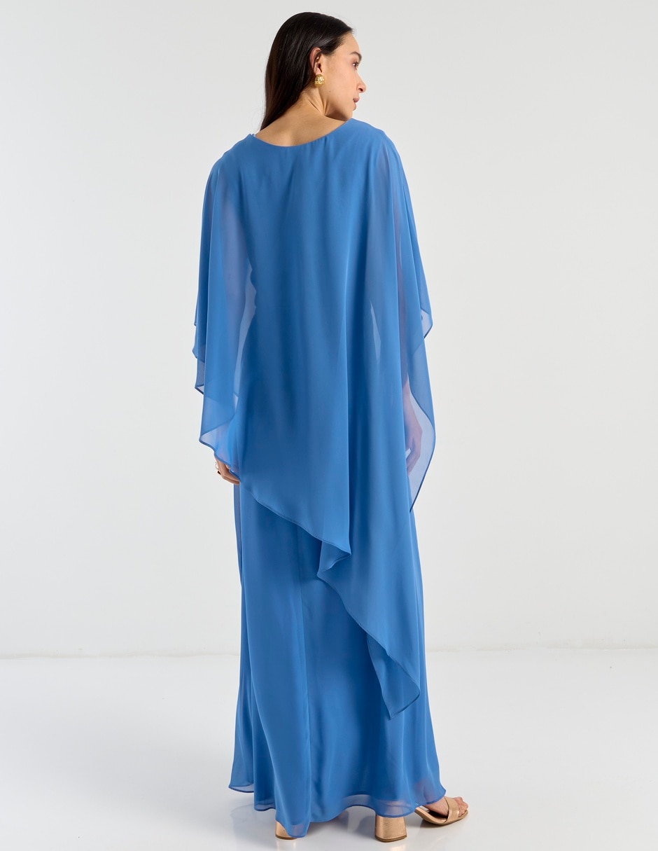 Vestido maxi de fiesta escote redondo 6