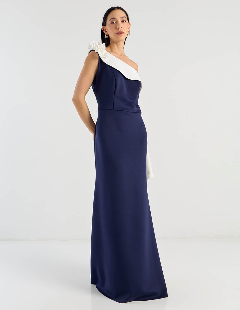 Vestido maxi de fiesta espalda cruzada 2
