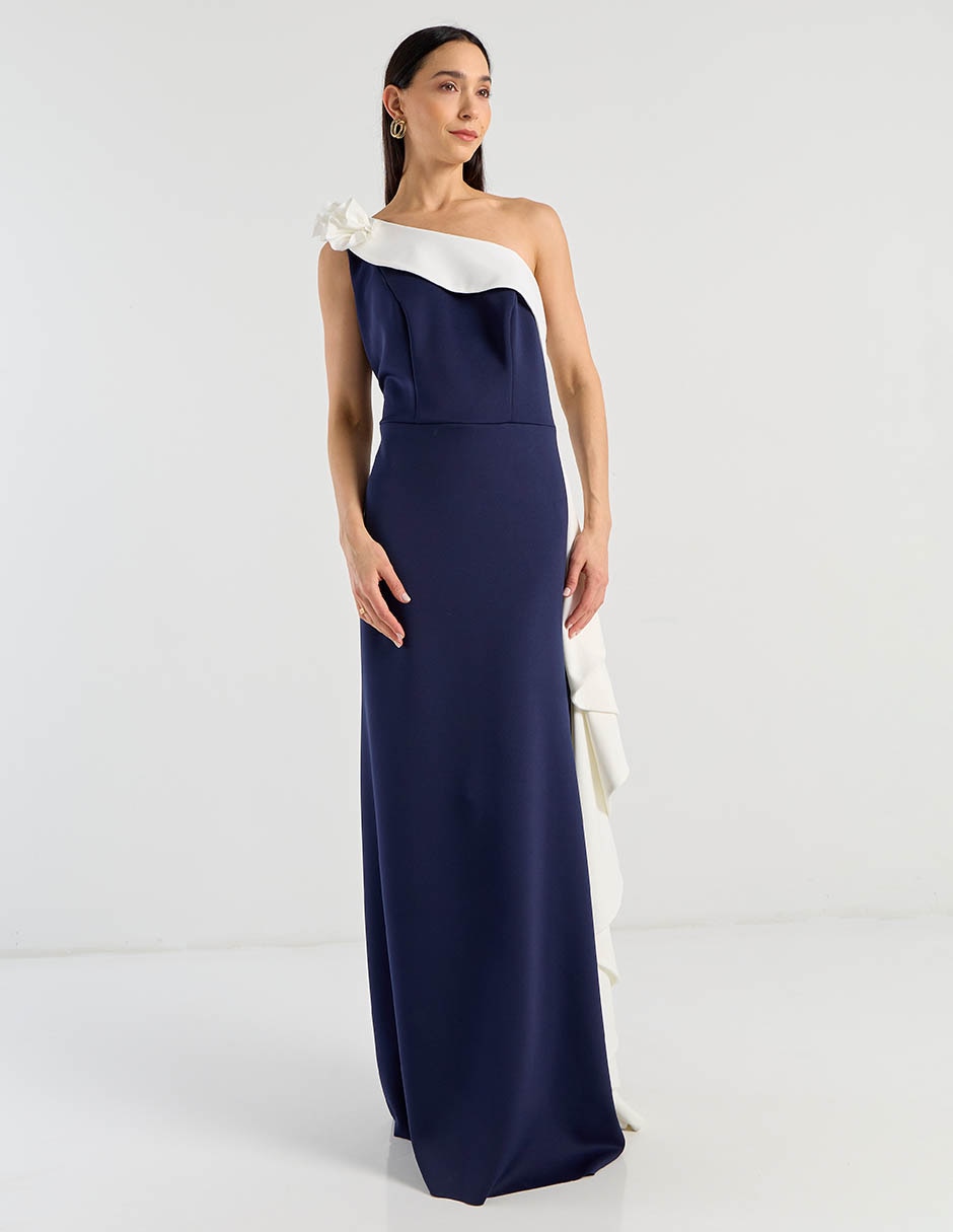 Vestido maxi de fiesta espalda cruzada 3