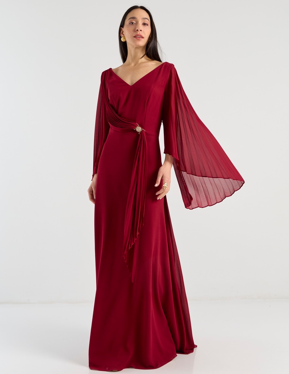 Vestido maxi de fiesta escote V 3