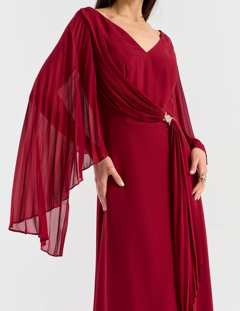 Vestido maxi de fiesta escote V 4