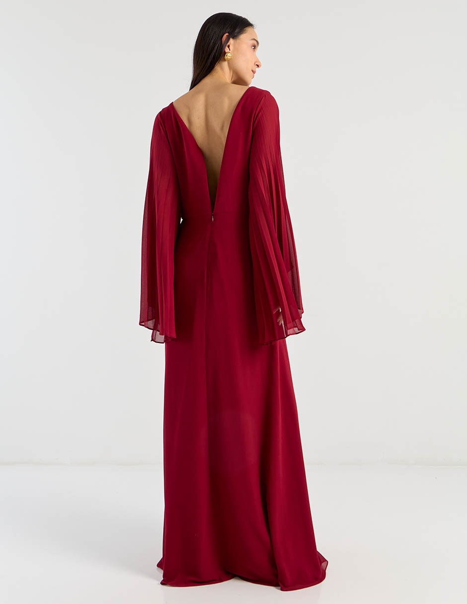 Vestido maxi de fiesta escote V 7