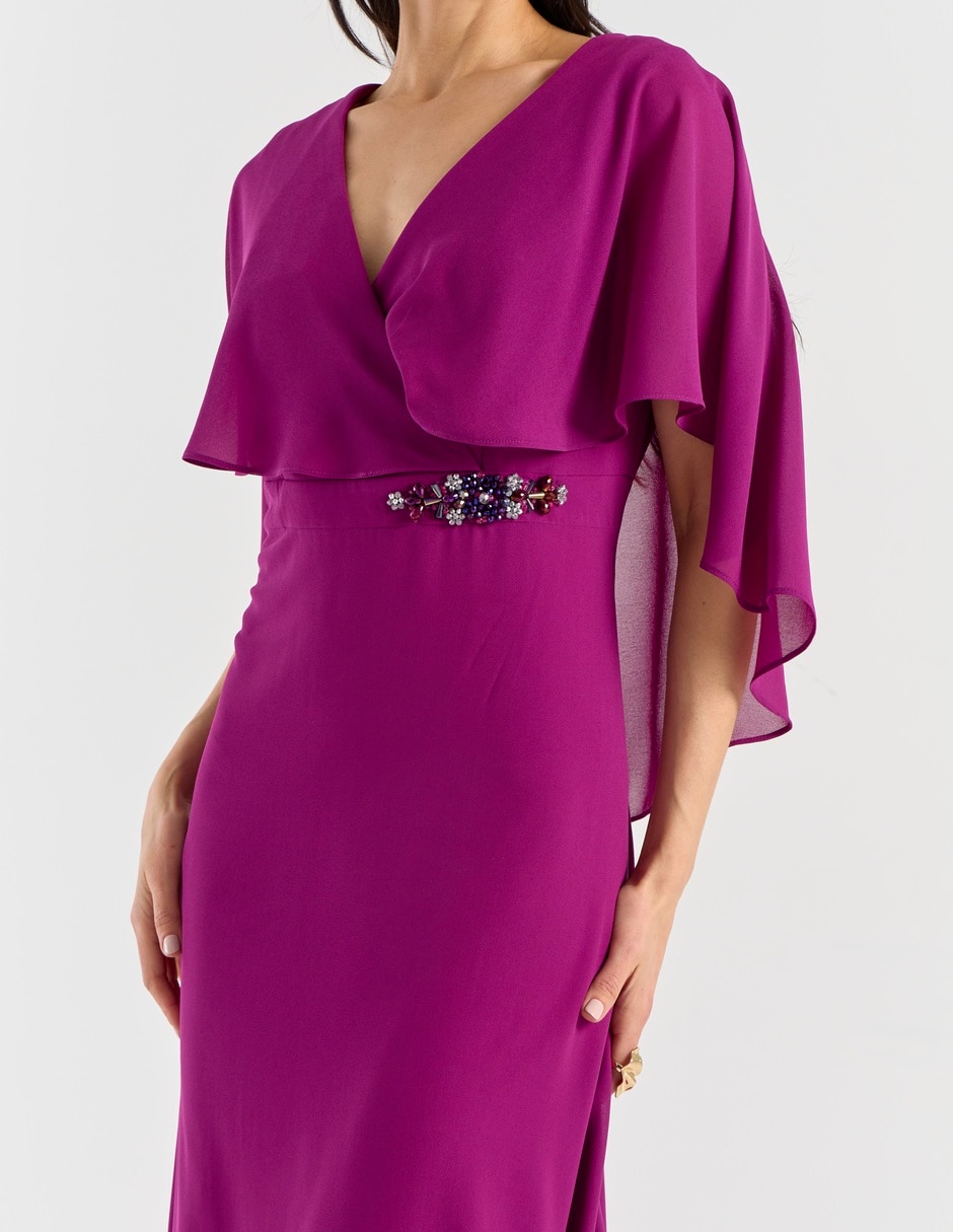 Vestido largo de fiesta escote V 4
