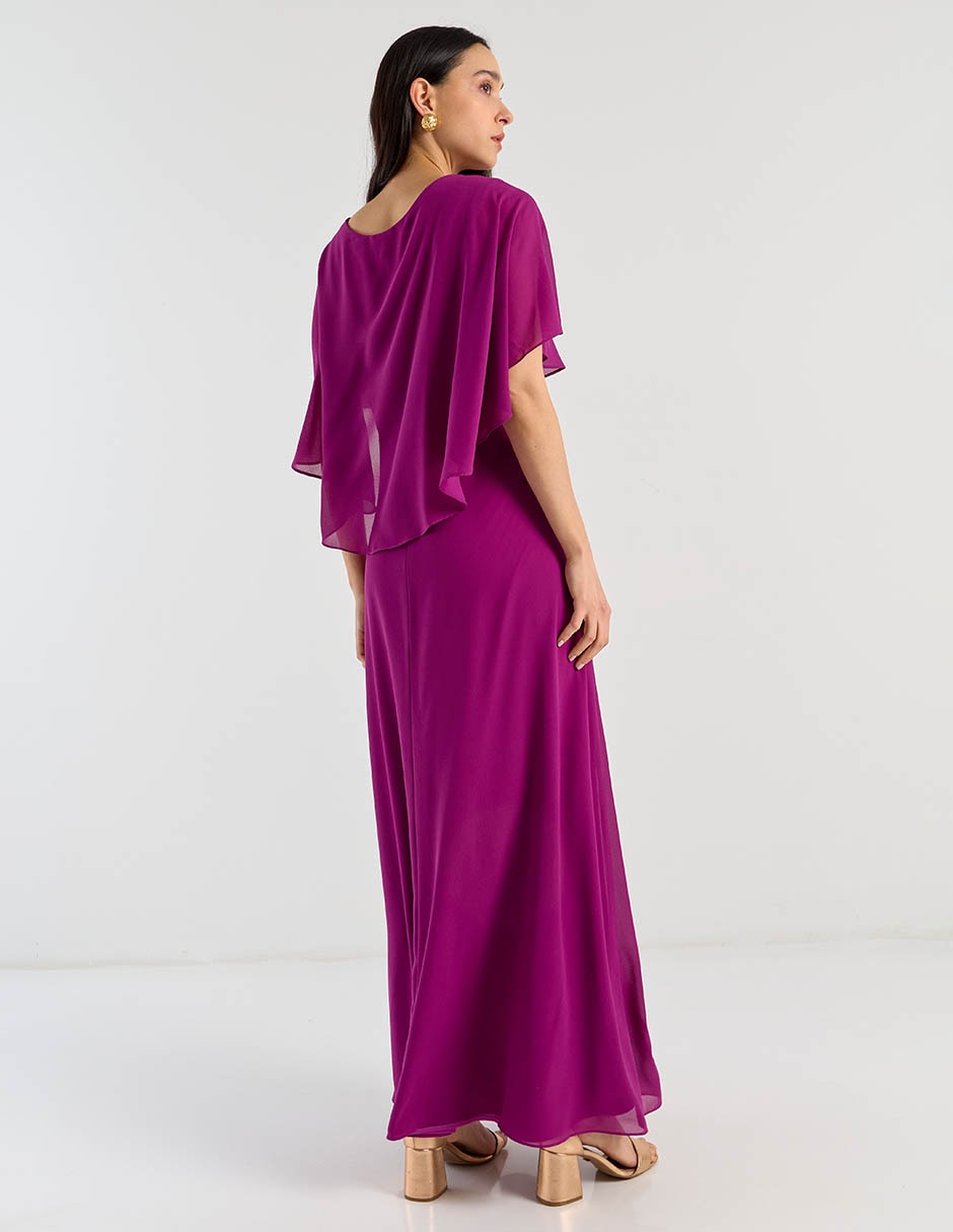 Vestido largo de fiesta escote V 6