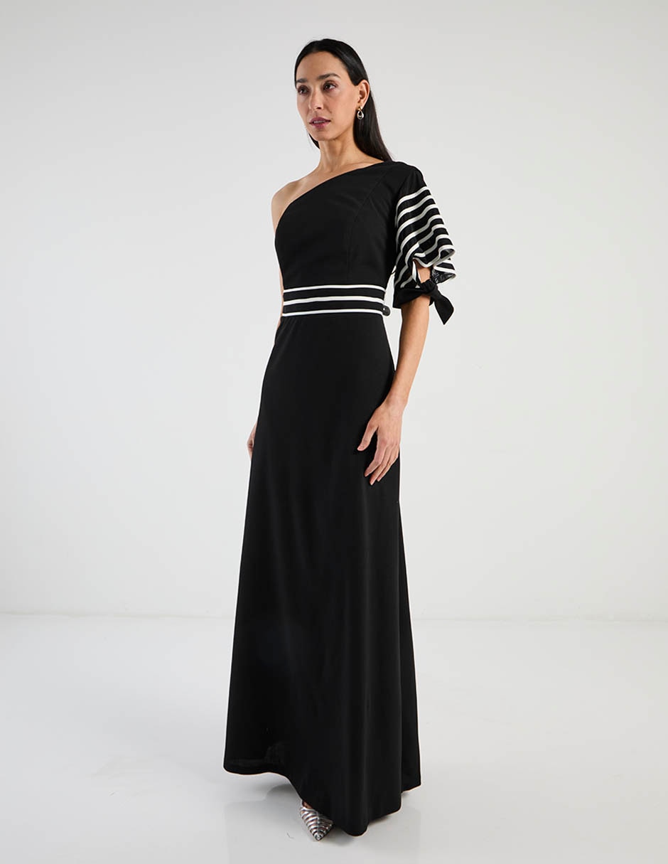Vestido maxi de fiesta escote medio 2