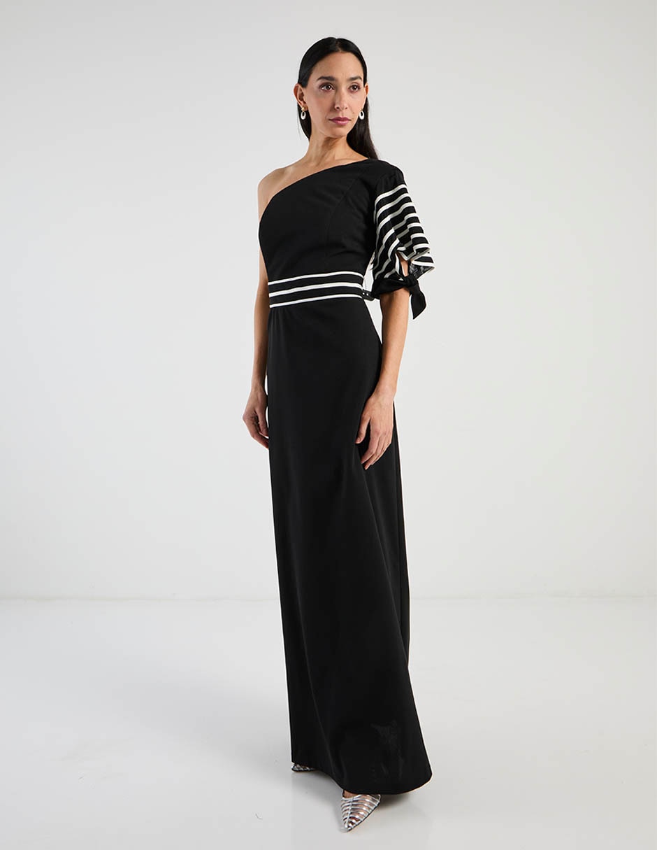 Vestido maxi de fiesta escote medio 3