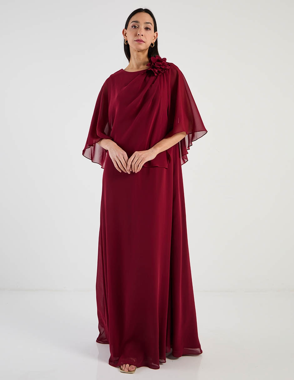 Vestido maxi de fiesta escote regular 3