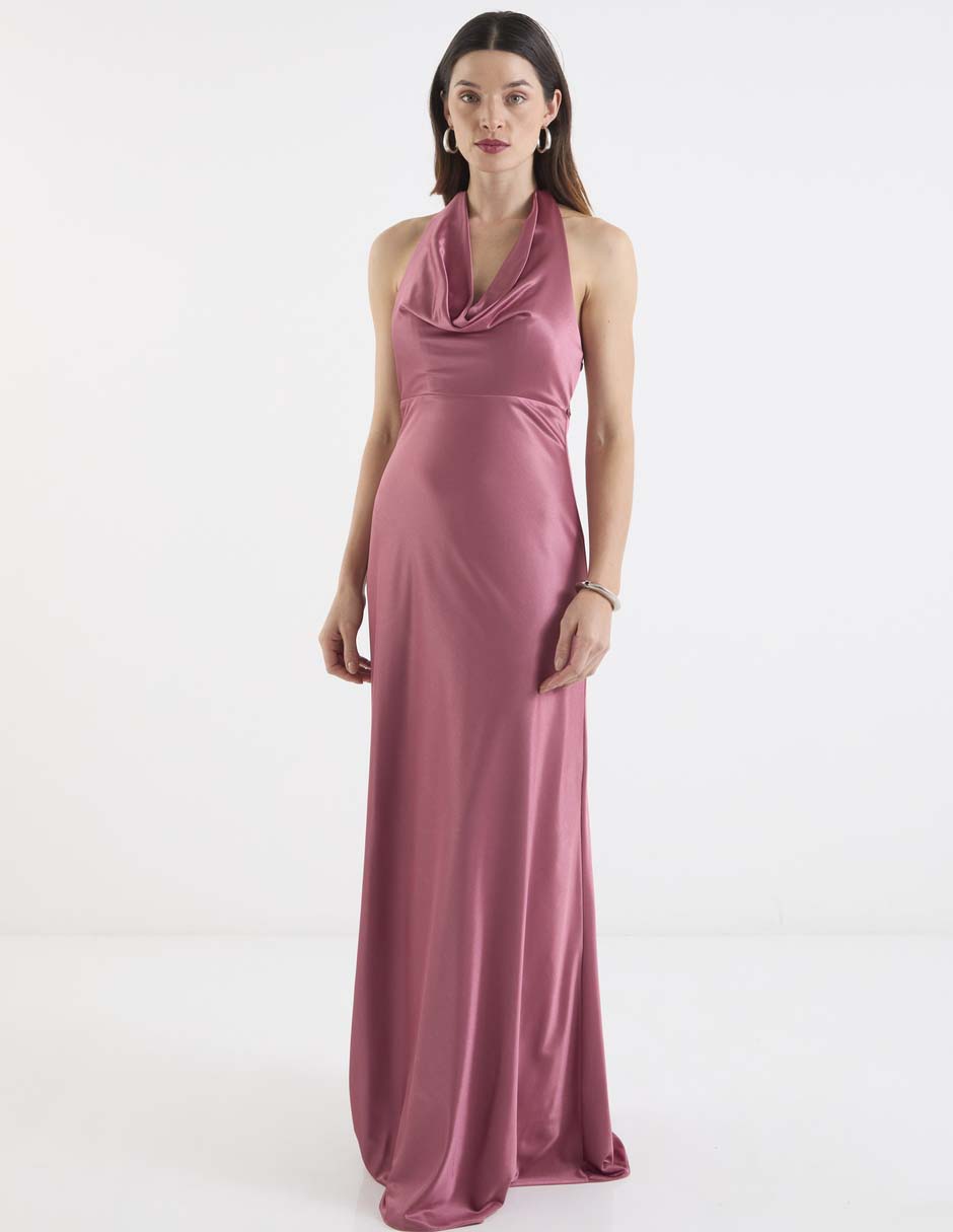 Vestido maxi de fiesta espalda cruzada Vestido maxi de fiesta espalda cruzada