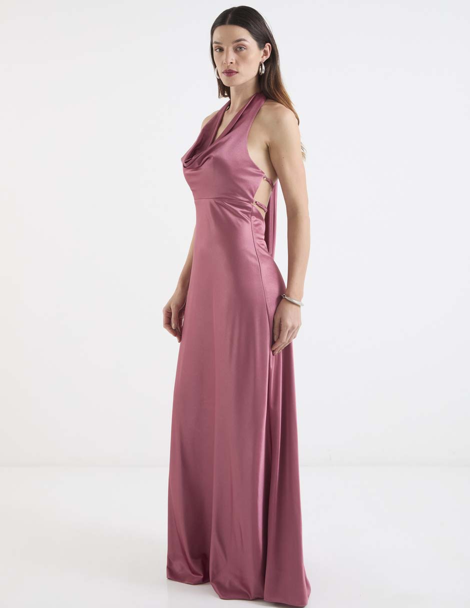 Vestido maxi de fiesta espalda cruzada 3