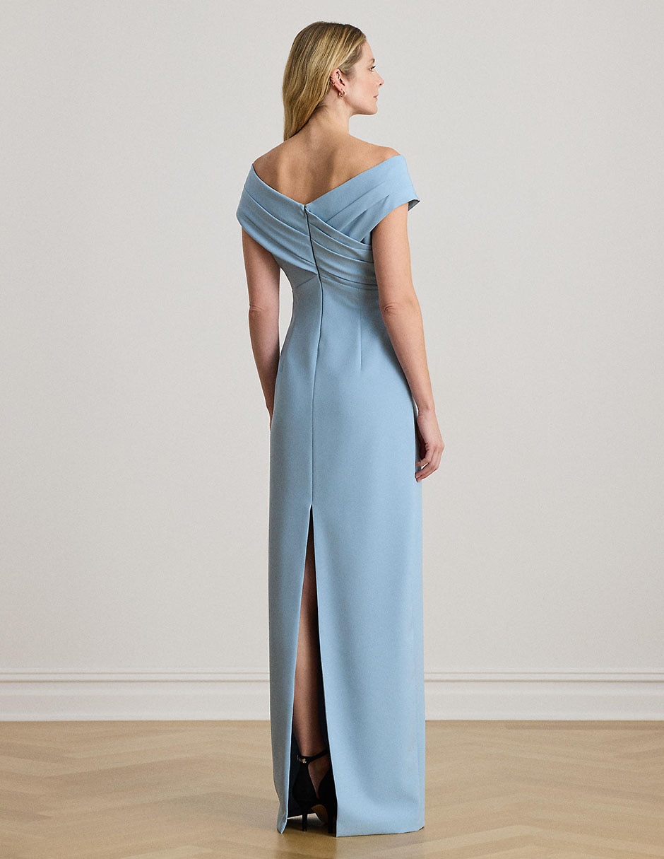 Vestido maxi de fiesta escote bardot 2