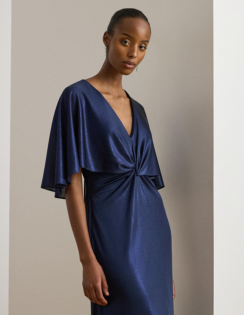 Vestido maxi de fiesta escote V 3