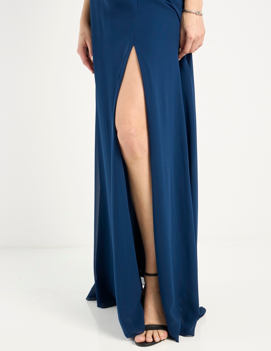 Vestido maxi de fiesta escote V 5